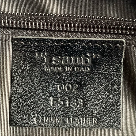 NWOT I SANTI Italian Black Leather Shoulder Bag Purse | never used - Picture 10 of 10